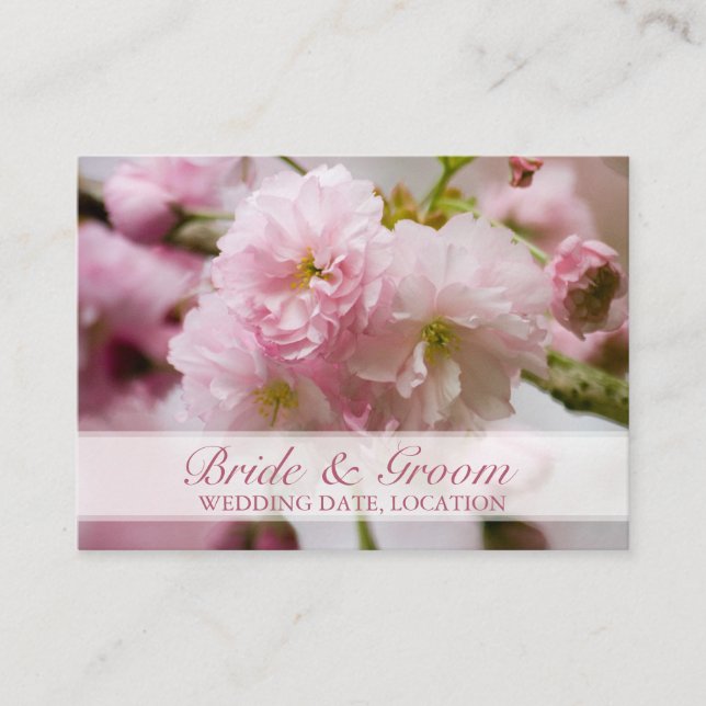 D'accompagnement Sakura ・ Carte de visite du site web Mariage (Devant)