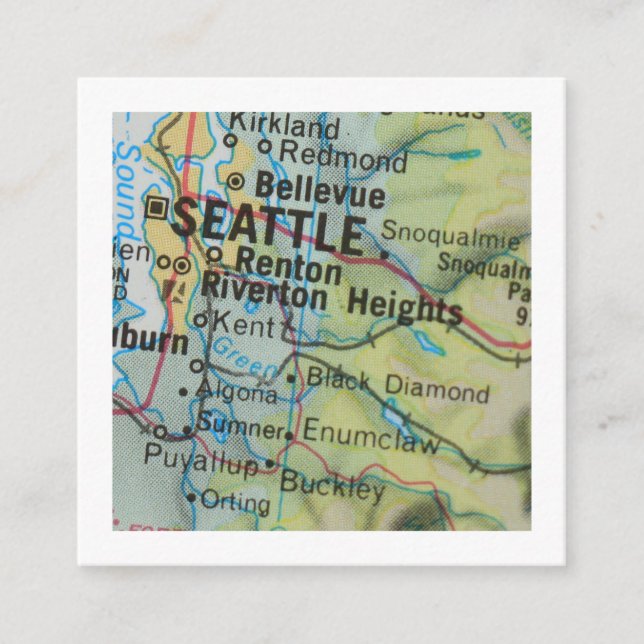 D'accompagnement Seattle Nous avons déplacé une nouvelle carte d'ad (Devant)