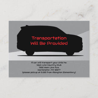 D'accompagnement Service de voiture Partie carte de bus transport S
