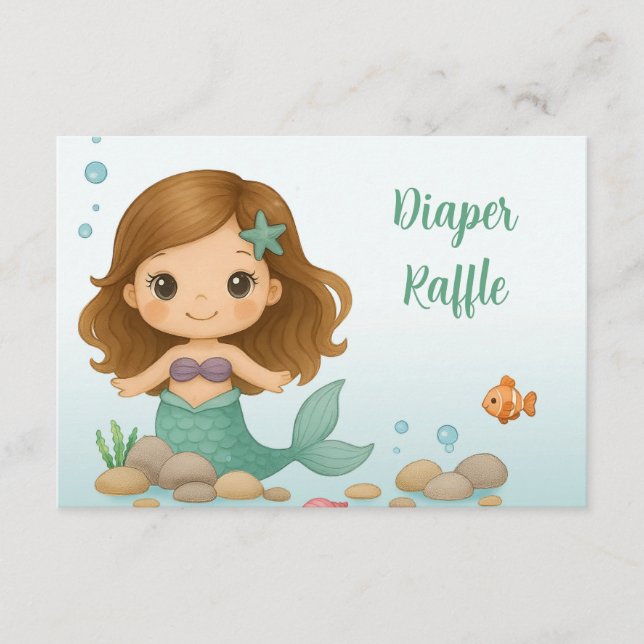 D'accompagnement Simple carte de mermaid mignonne (Devant)
