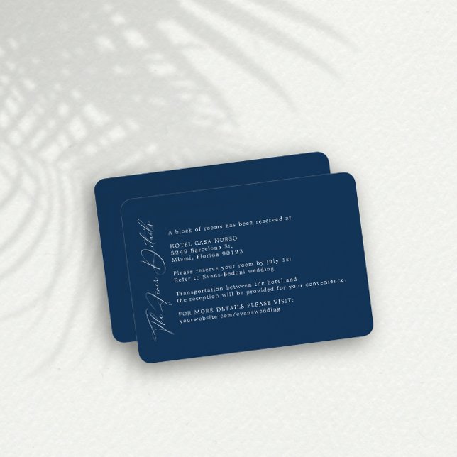 D'accompagnement Simple Marine Mariage Finder Détails Carte de boît (Créateur téléchargé)
