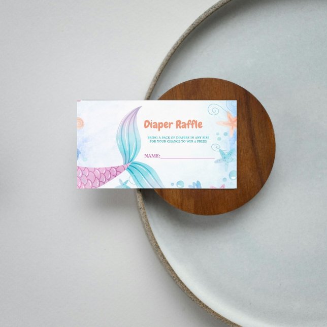 D'accompagnement Sirène sous la mer Carte de demande de raffle de c (Créateur téléchargé)