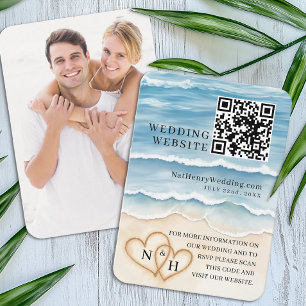 D'accompagnement Site de mariage sur la plage Carte de fermeture de