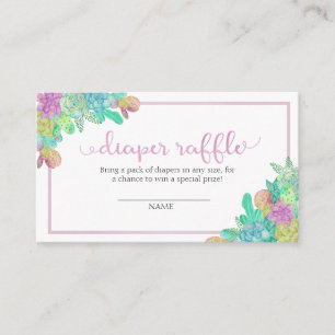 D'accompagnement Soft Succulent & Cactus Girls Déchets Carte Raffle