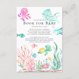 D'accompagnement Sous le Baby shower de mer Livre pour la carte béb