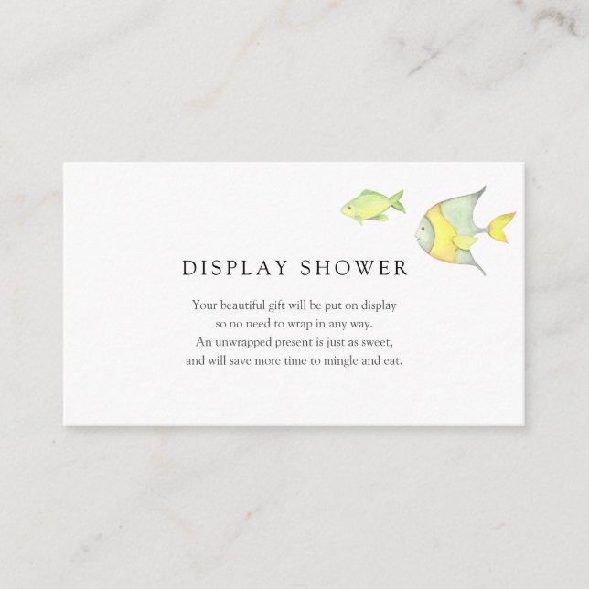 D'accompagnement Sous le Baby shower Océan Mer insérer la carte (Devant)