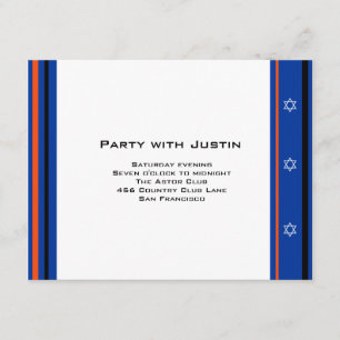 D'accompagnement Sports Mets Baseball Bar Mitzvah Carte Réception