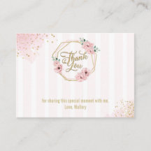 Sweet Baby Girl Carte de remerciements
