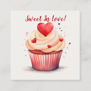 D'accompagnement Sweet In Love Cupcake Carte Saint-Valentin