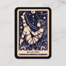 Tarot shibari boho visite carte personnalisable