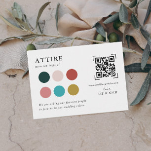 D'accompagnement Tenue de mariage Carte de renvoi avec code QR