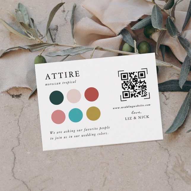 D'accompagnement Tenue de mariage | Carte de renvoi avec code QR (Créateur téléchargé)