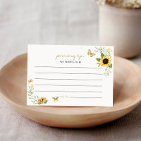 Tournesol et papillons Conseils parents Carte de c