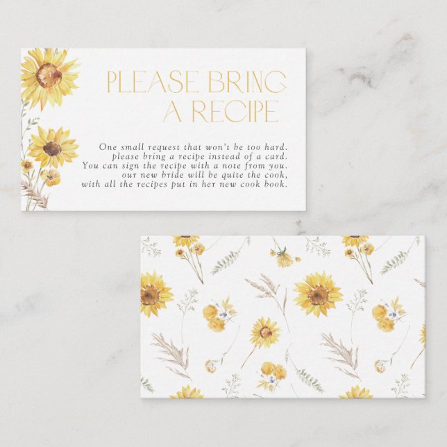 D'accompagnement Tournesol Veuillez Apporter Une Carte De Boîtier D (Devant / Derrière)