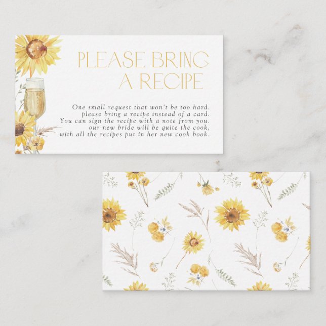 D'accompagnement Tournesol Veuillez Apporter Une Carte De Boîtier D (Devant / Derrière)