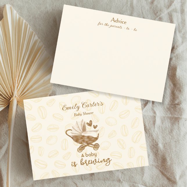 D'accompagnement Un bébé brasse une carte de conseil en café Baby s (Créateur téléchargé)