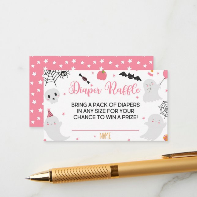 D'accompagnement Un Petit Boo est presque due Diaper Carte Raffle G (Devant/Arrière en situation)