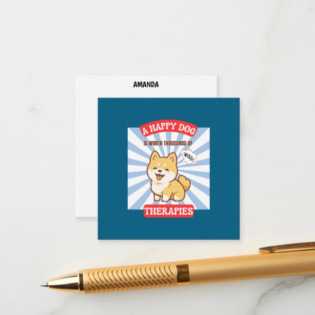 D'accompagnement Une carte de chien adorable (Devant/Arrière en situation)