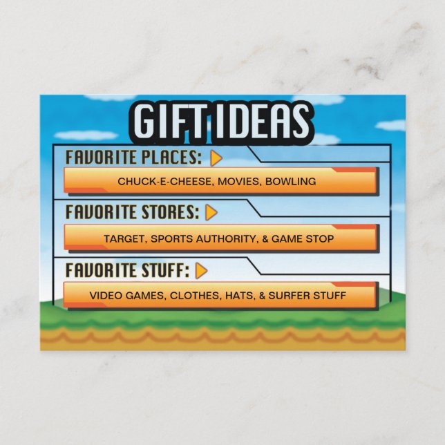 D'accompagnement Vidéo Joueur Anniversaire Idées cadeaux / Carte In (Devant)