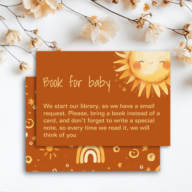 D'accompagnement Voici la carte de boîtier du baby shower Sun Boho (Sun baby shower invitation )