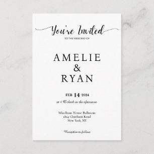 D'accompagnement Vous êtes invité Mariage carte de célébration