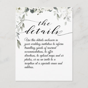 D'accompagnement White Peony Détails du Mariage Carte de boîtier