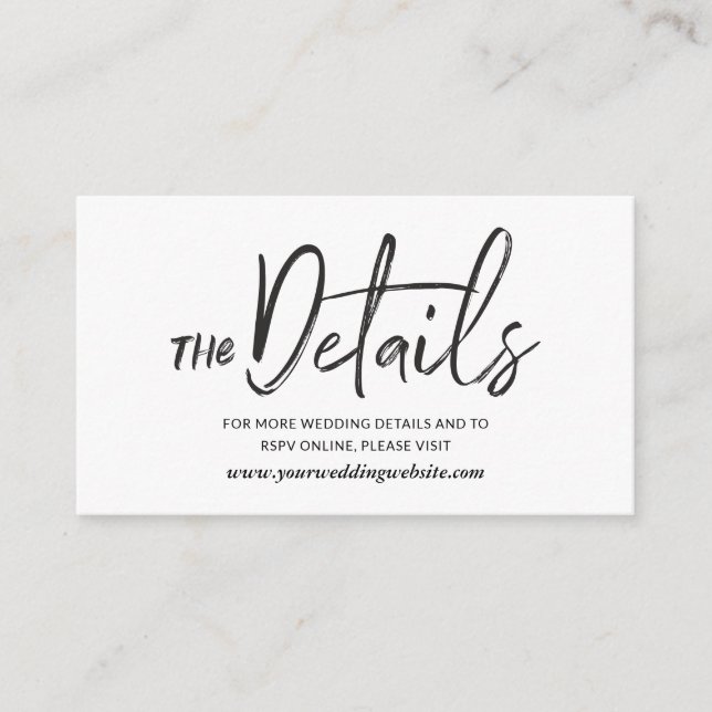 D'accompagnement Wild Calligraphy Mariage Website Carte de boîtier (Devant)