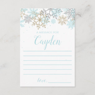 D'accompagnement Winter Onederland Time Capsule carte de note bleu