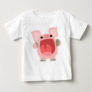 "D'ACCORD ! ! !" T-shirt pour bébé cochon en caric