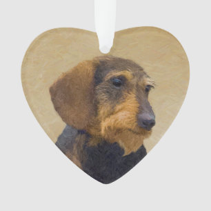 Dachshund (À poils durs) Peinture Chien Art origin