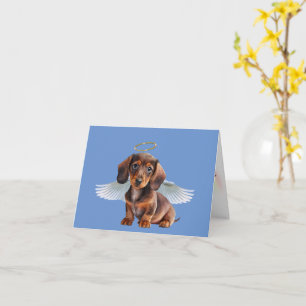 Dachshund Angel Perte de la carte pour animaux de 