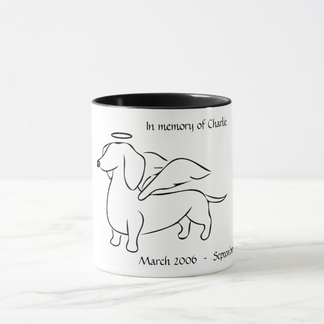 Dachshund Angel Souvenir Mug (Centre)
