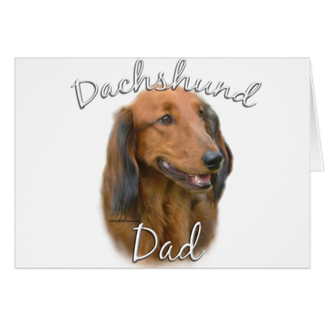 Dachshund (aux cheveux longs) Papa 2 (Devant horizontal)