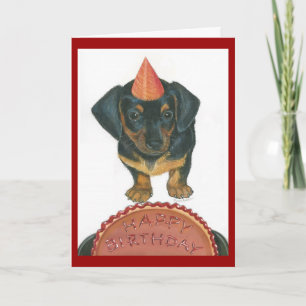 Dachshund Bonne carte d'anniversaire
