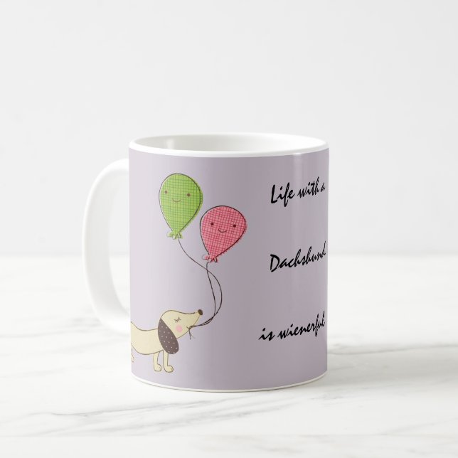Dachshund Café Mug Dachshund cadeau Wiener Chien (Devant gauche)