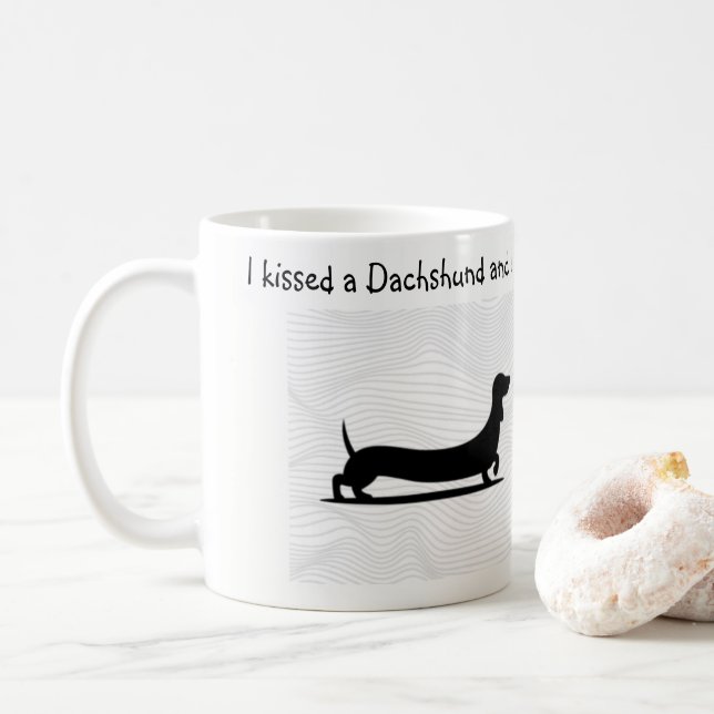 Dachshund café Mug Weiner Chien cadeau (Avec donut)
