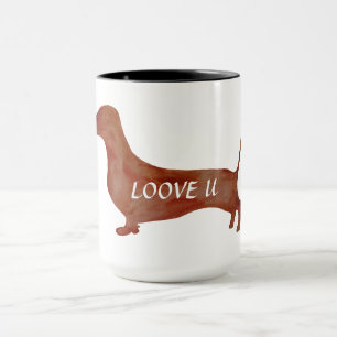 Dachshund Chien Brown Ringer Combo Mug