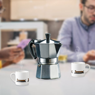 Dachshund chien de skateboard expresso mug