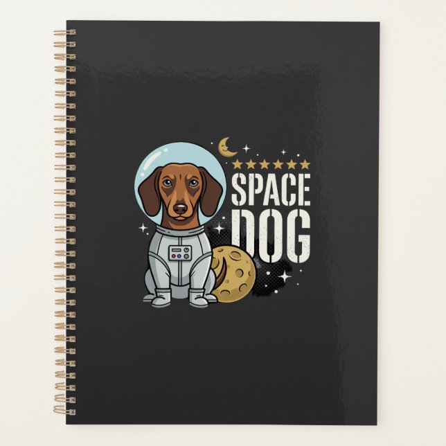 Dachshund Chien Spatial Astronaute Vecteur (Devant)