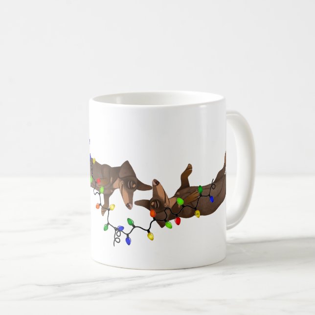 Dachshund Christmas Mug Holiday Wiener Dog Cadeau (Devant droit)
