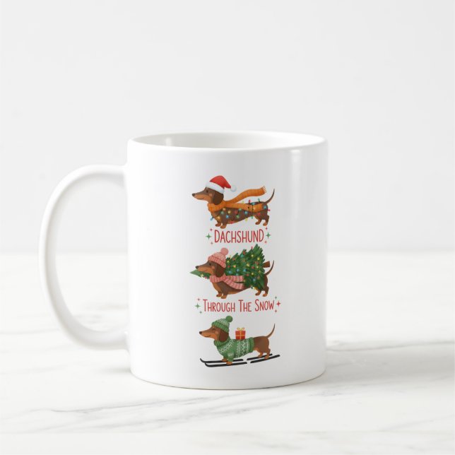 Dachshund Coffee Mug Funny Doxin Mug Weiner Dog (Gauche)