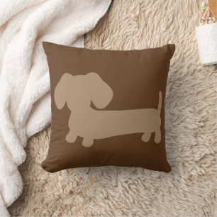 Dachshund Coussin tons Brown et neutres Tan