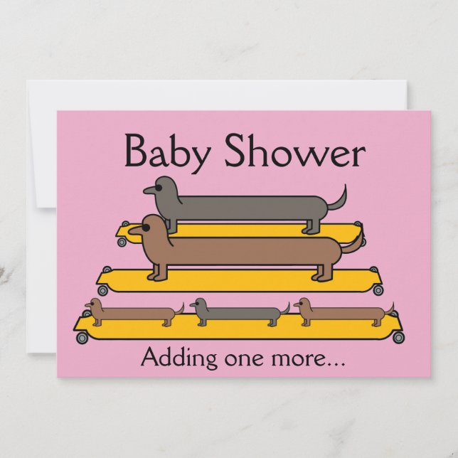 Dachshund Dachshund invitation de la famille de ch (Devant)