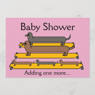 Dachshund Dachshund invitation de la famille de ch