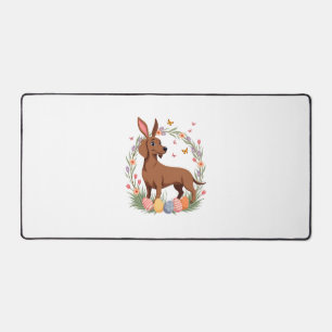 Dachshund de Pâques vintage lapin chien avec œuf f