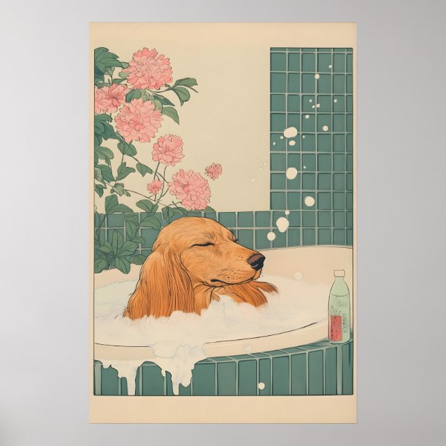 Dachshund décoration murale de style japonais pour (Devant)