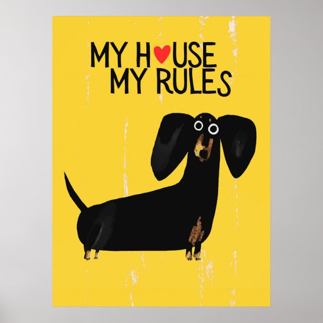 Dachshund dog | Funny & decorative Poster (Devant)