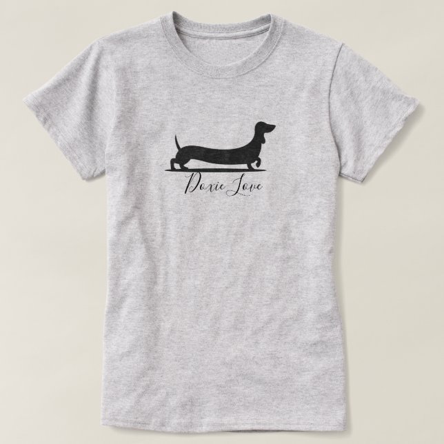 Dachshund Dog Love T-Shirt Basic (Design devant)