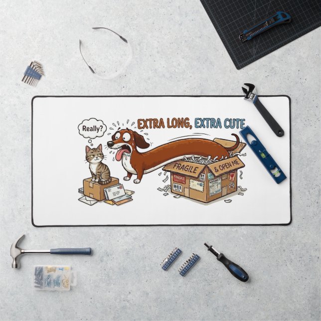 Dachshund Extra Long et Extra Mignon (Poste de travail)