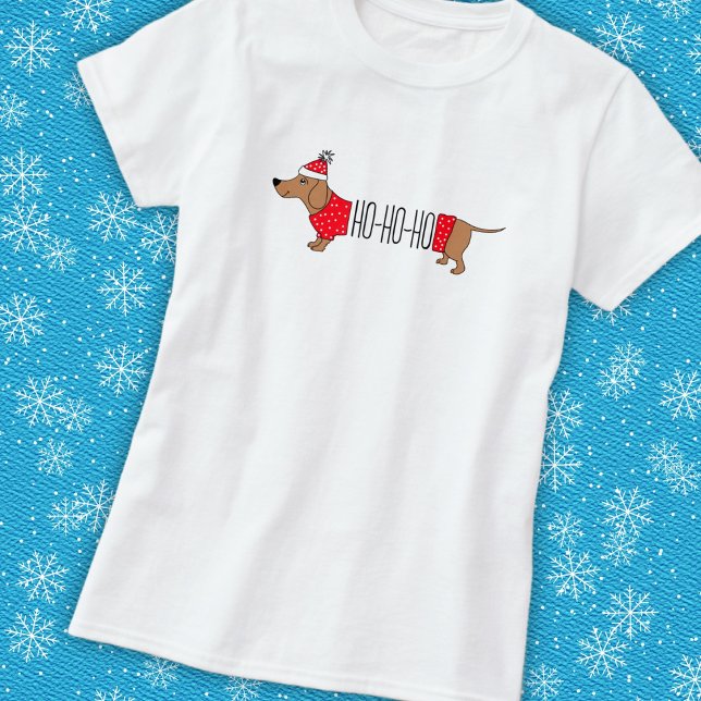 Dachshund festif en pull pour fête de Noël T-Shirt (Créateur téléchargé)